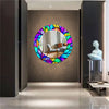 Stained Tempered Glass Wall Mirror