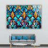 Blue Stained Tempered Glass Wall Art