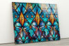 Blue Stained Tempered Glass Wall Art