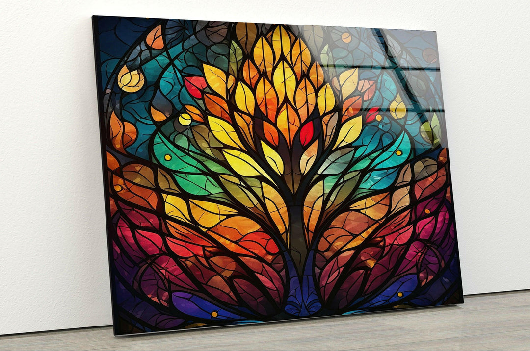 Life of Tree Decor Glass Wall Art glass image printing, glass prints from photos