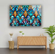 Blue Stained Tempered Glass Wall Art