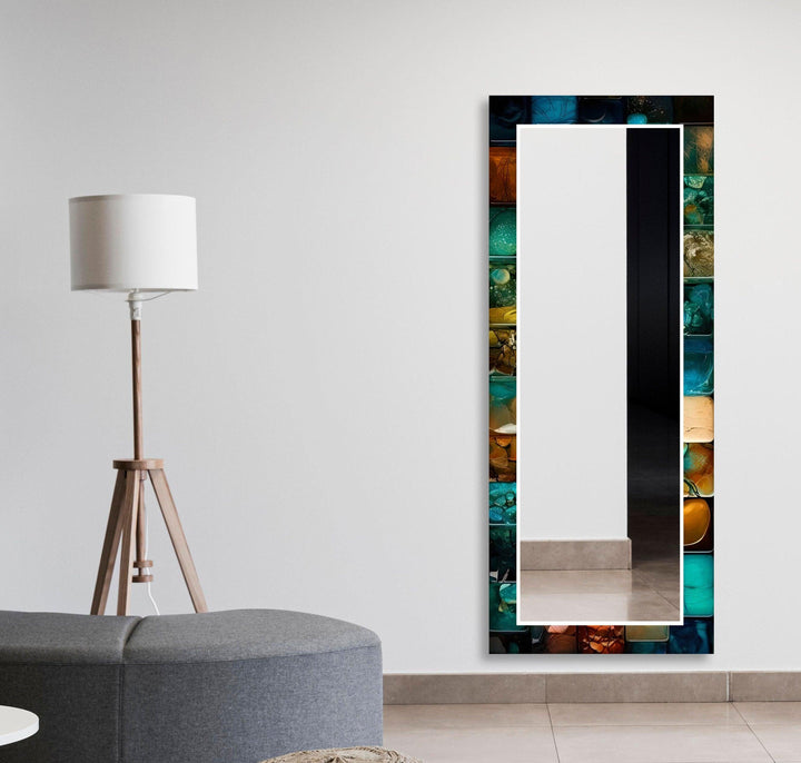 Stained Oil Art Colorful Wall Mirror Decorative Wall Mirror
