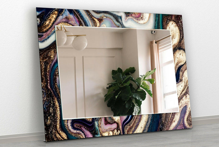 Marble Purple Wall Mirror led mirrors

