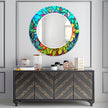 Stained Tempered Glass Wall Mirror