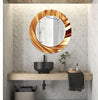 Abstract Tempered Glass Wall Mirror