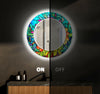 Stained Tempered Glass Wall Mirror