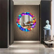 Stained Tempered Glass Wall Mirror