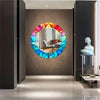 Stained Tempered Glass Wall Mirror