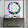 Stained Tempered Glass Wall Mirror