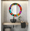 Stained Tempered Glass Wall Mirror