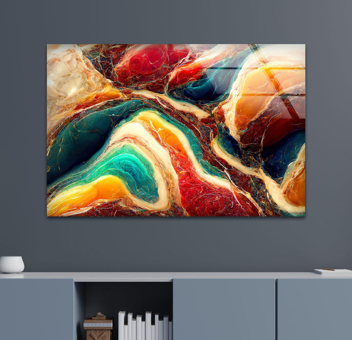 Stunning Abstract Glass Artwork Panels