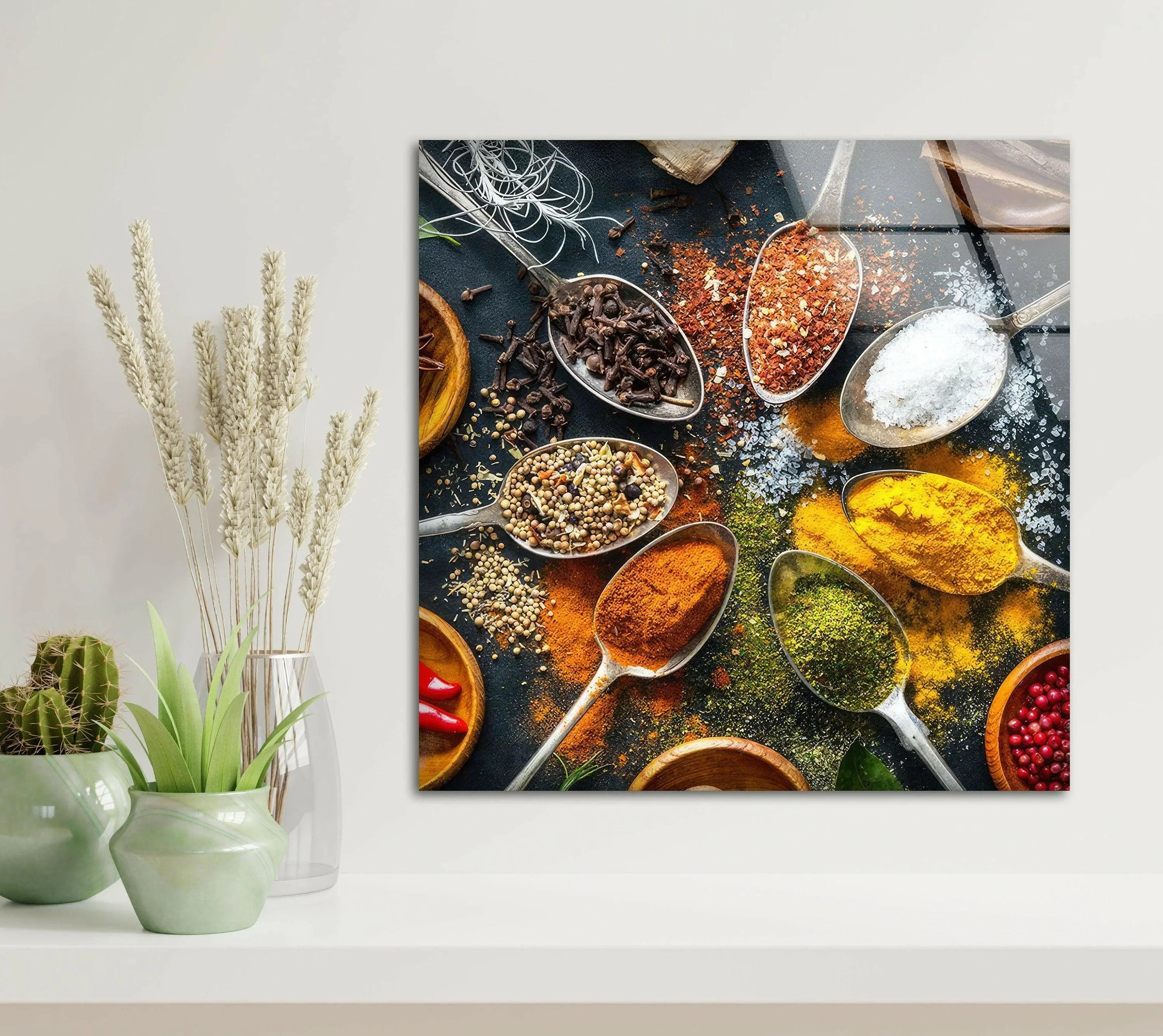 Indian Spices Wall Art – Vibrant Kitchen Accent – MyPhotoStation
