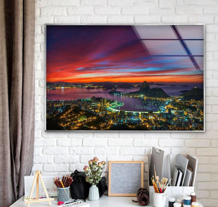 Rio De Janeiro Landscape Glass Wall Art art glass wall art, glass wall art pictures