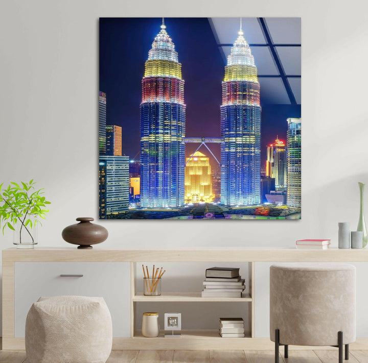 Petronas Twin Towers Glass Wall Art art glass wall art, glass wall art pictures