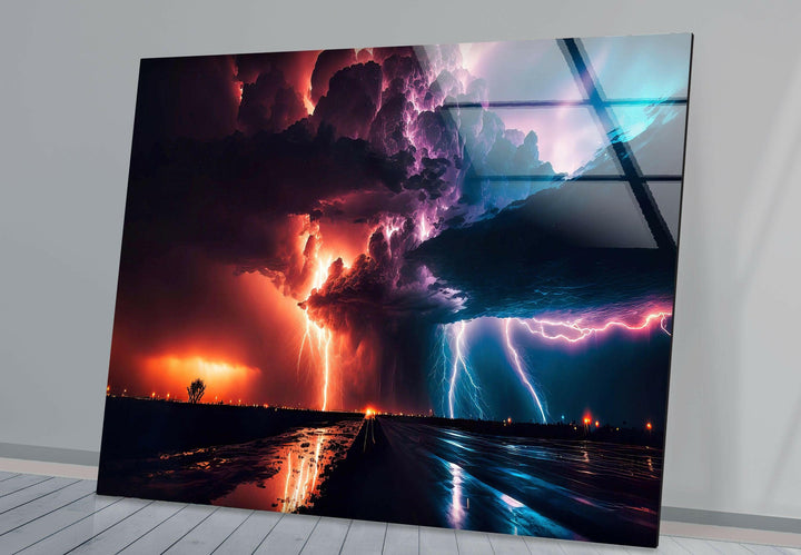 Beautiful Abstract Wall Art on Glass