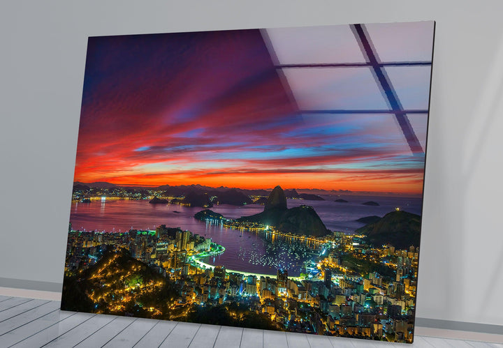 Rio De Janeiro Landscape Glass Wall Art print on glass, glass printed photos