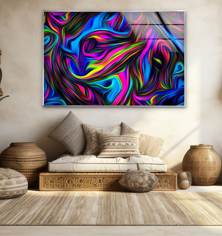 Glass Wall Decor for Living Room Spaces