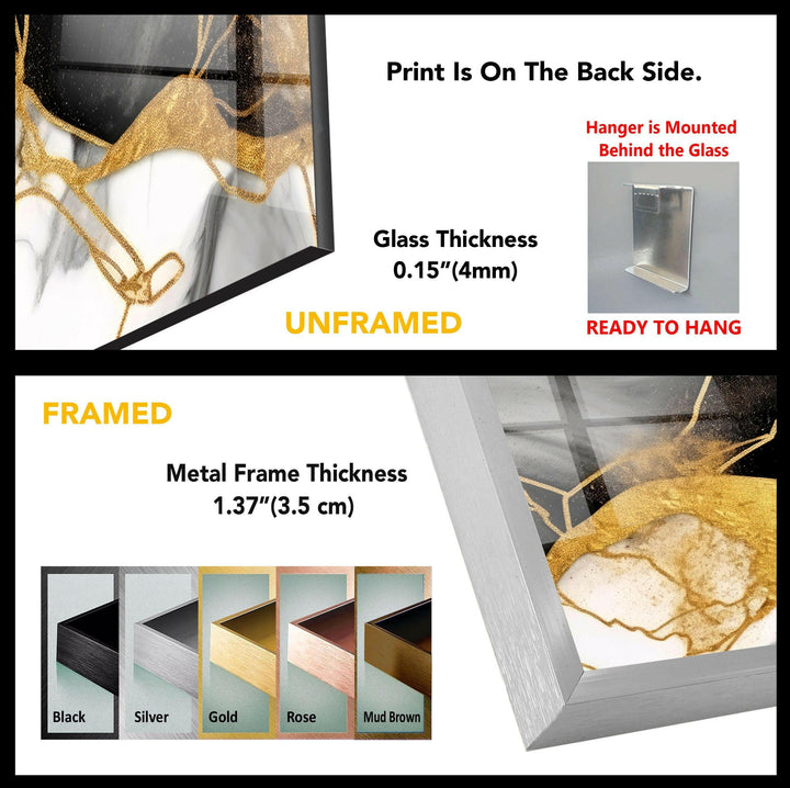 a picture of a metal frame with gold foil on the back side