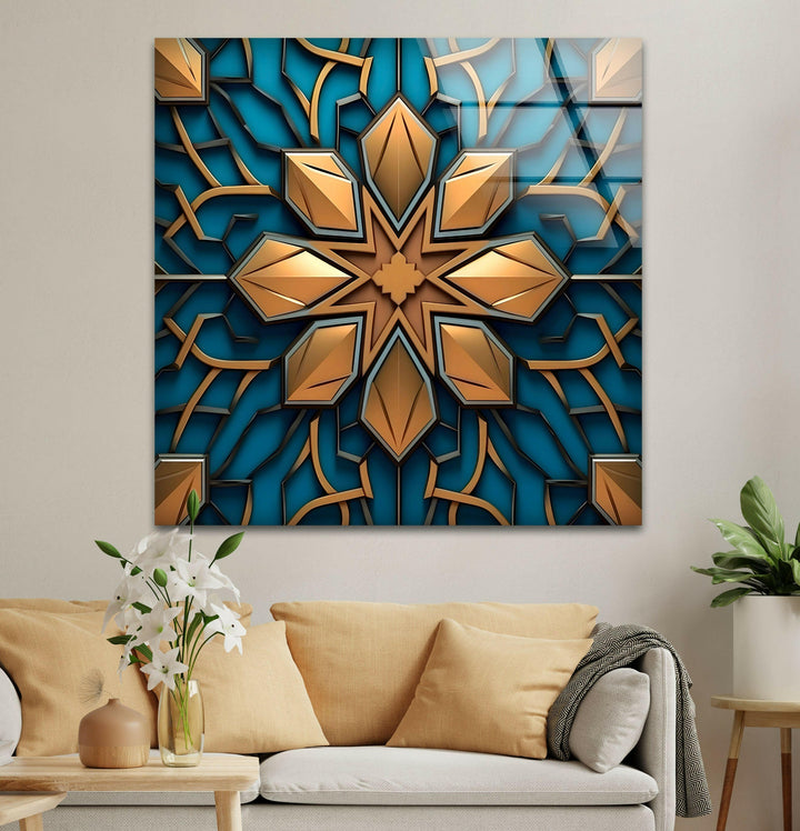Mandala Design Glass Wall Art glass art painting, glass art for the Wall