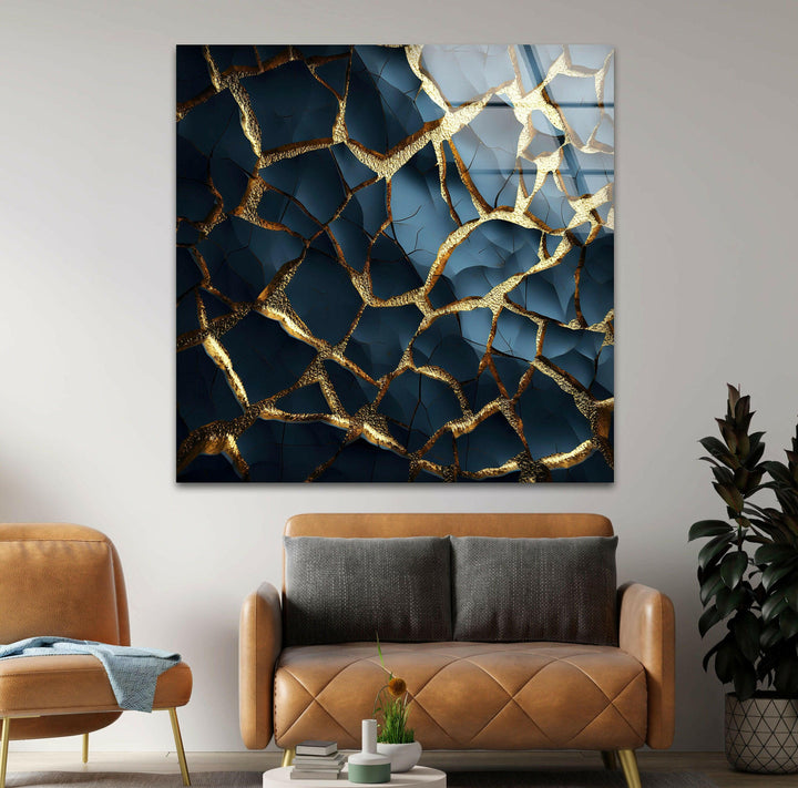 Cracked Gold Marble Glass Wall Art art glass wall art, glass wall art pictures