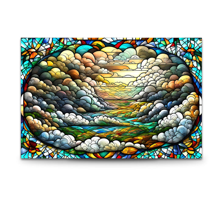 Illustration In Stained Glass Wall Art glass photo prints, glass picture prints