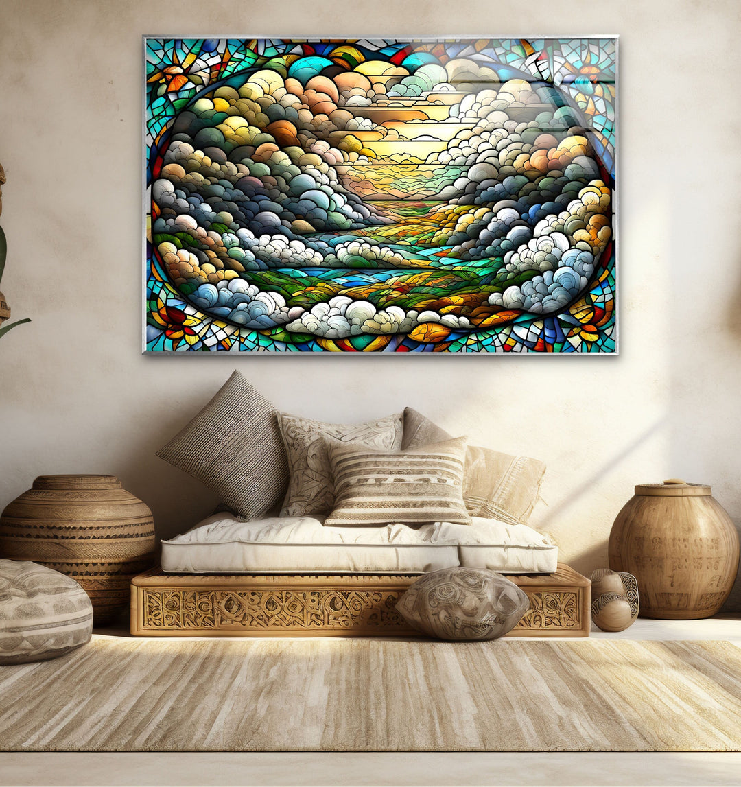 Illustration In Stained Glass Wall Art large glass photo prints, glass wall photos