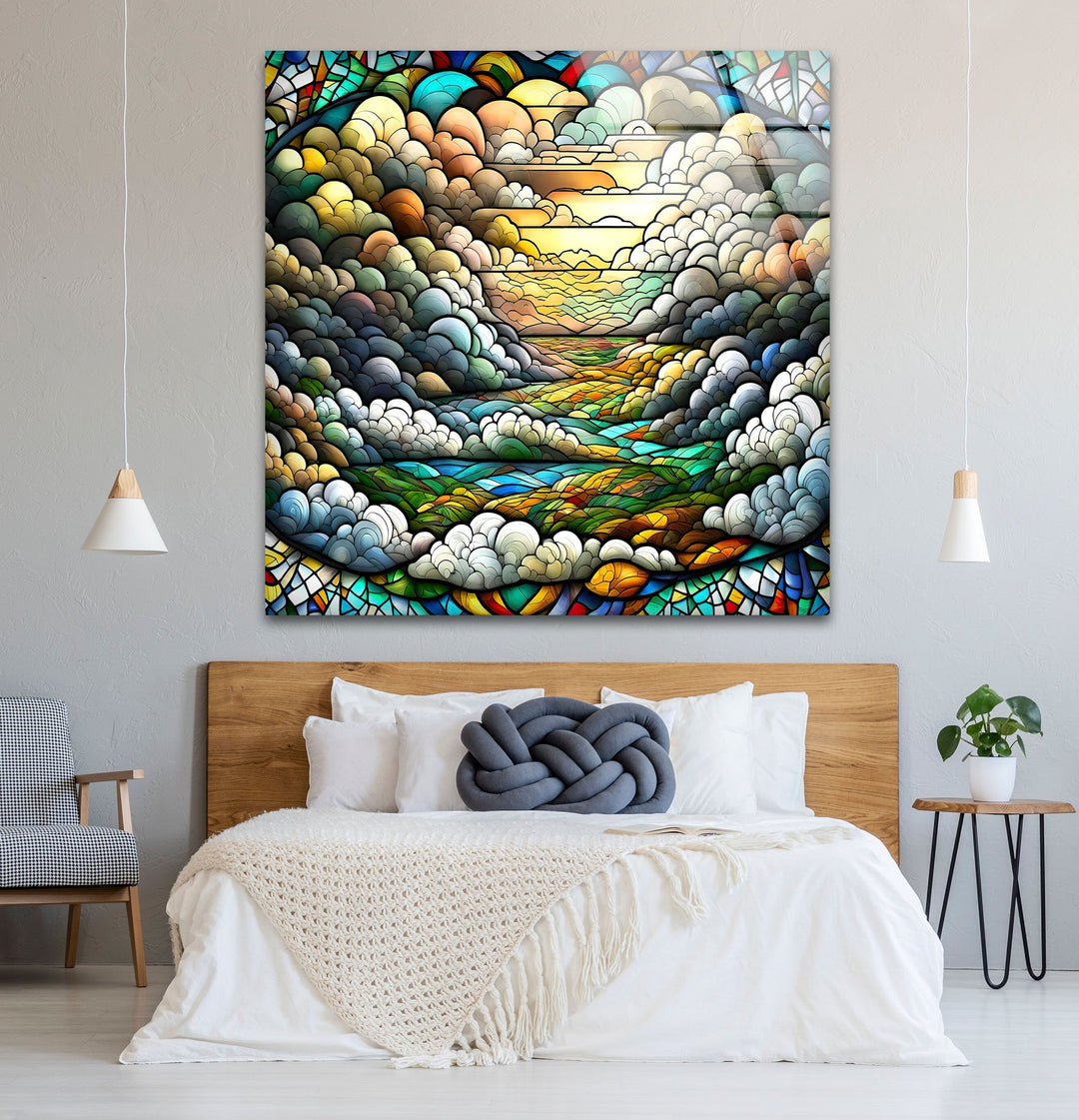 Illustration In Stained Glass Wall Art custom glass pictures, glass art prints