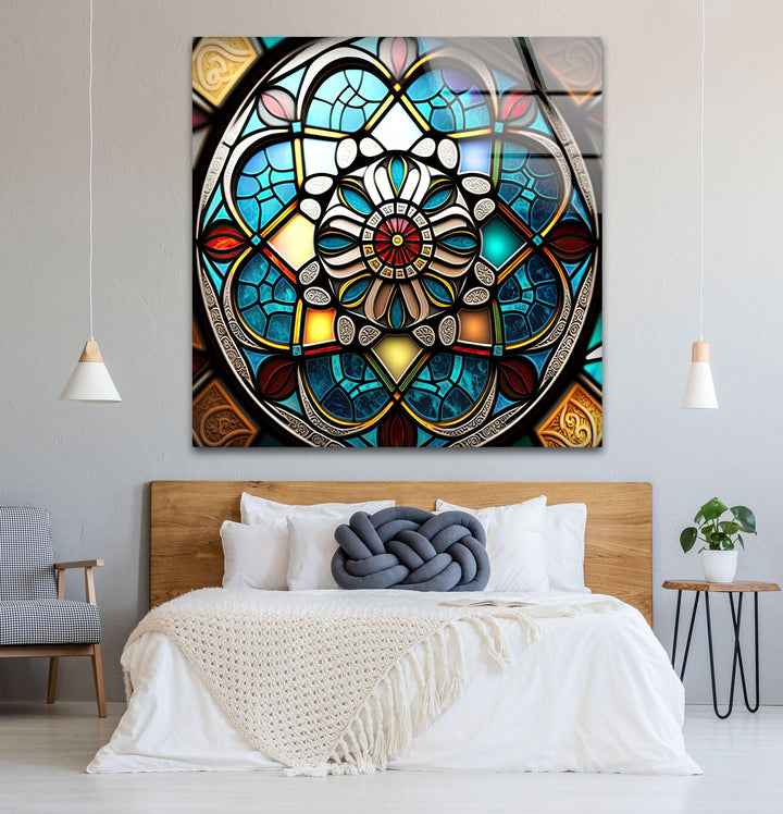Mandala Stained Glass Wall Art custom glass pictures, glass art prints