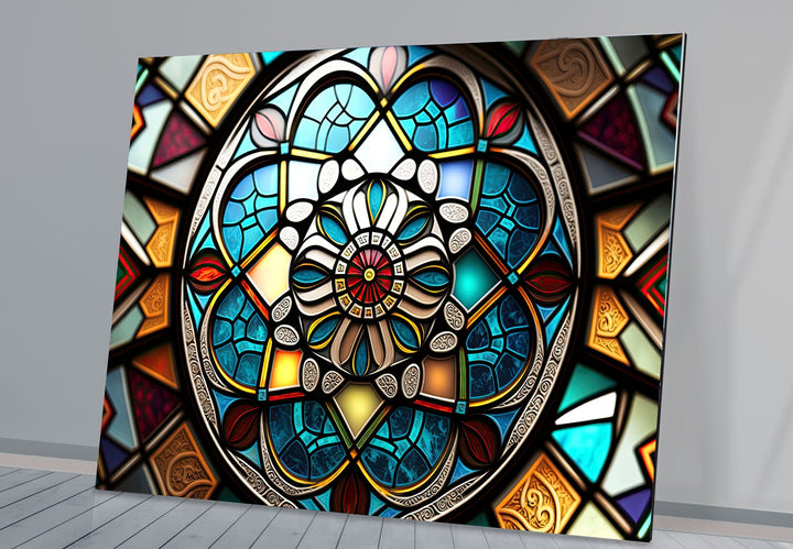 Mandala Stained Glass Wall Art Glass Printing Wall Art, Print photos on glass