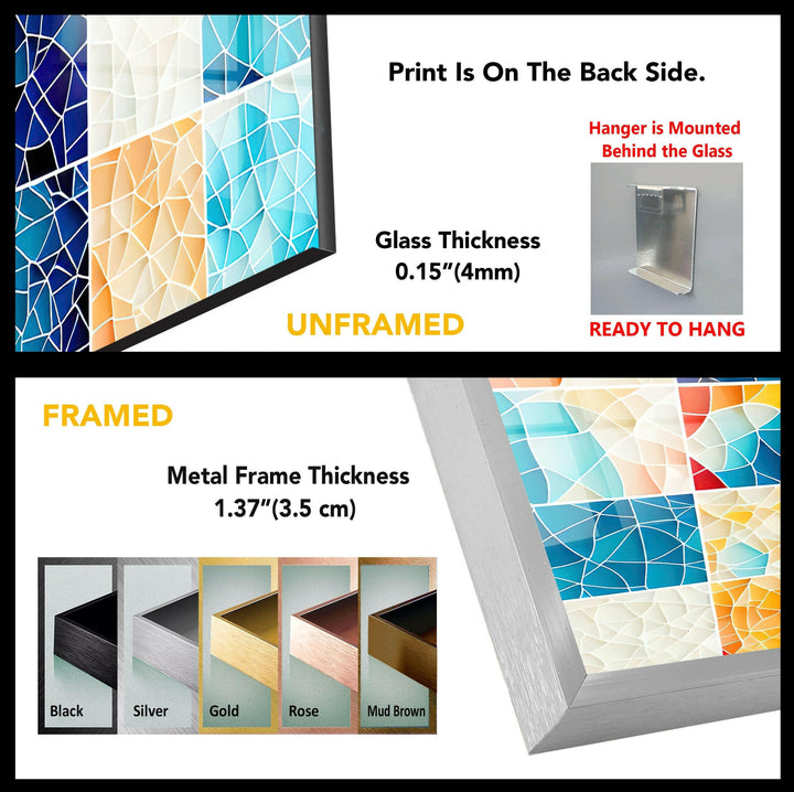 a close up of a metal frame with different colors