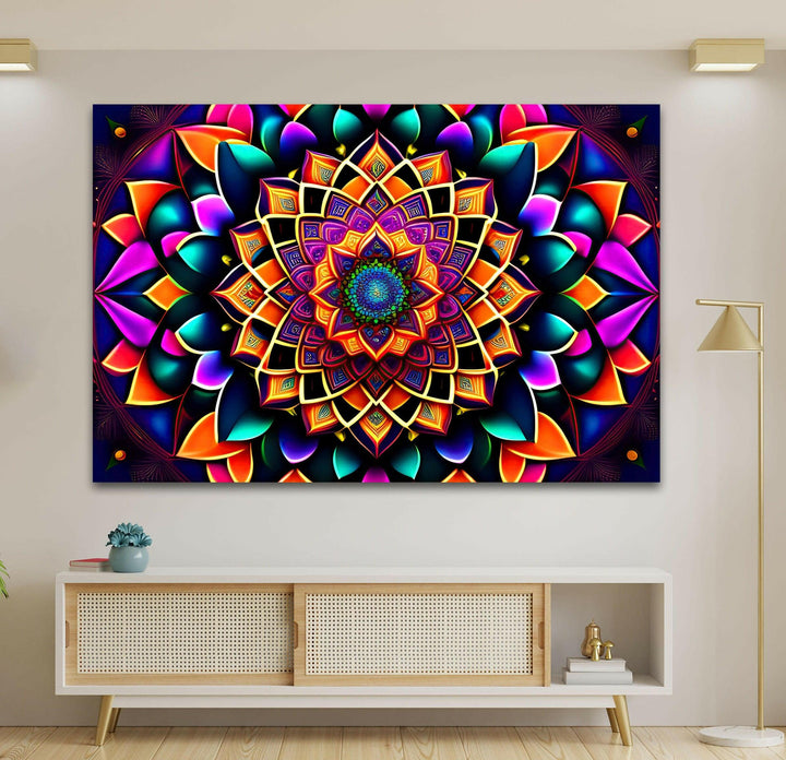 Colorful Mandala Glass Wall Art art glass wall art, glass wall art pictures
