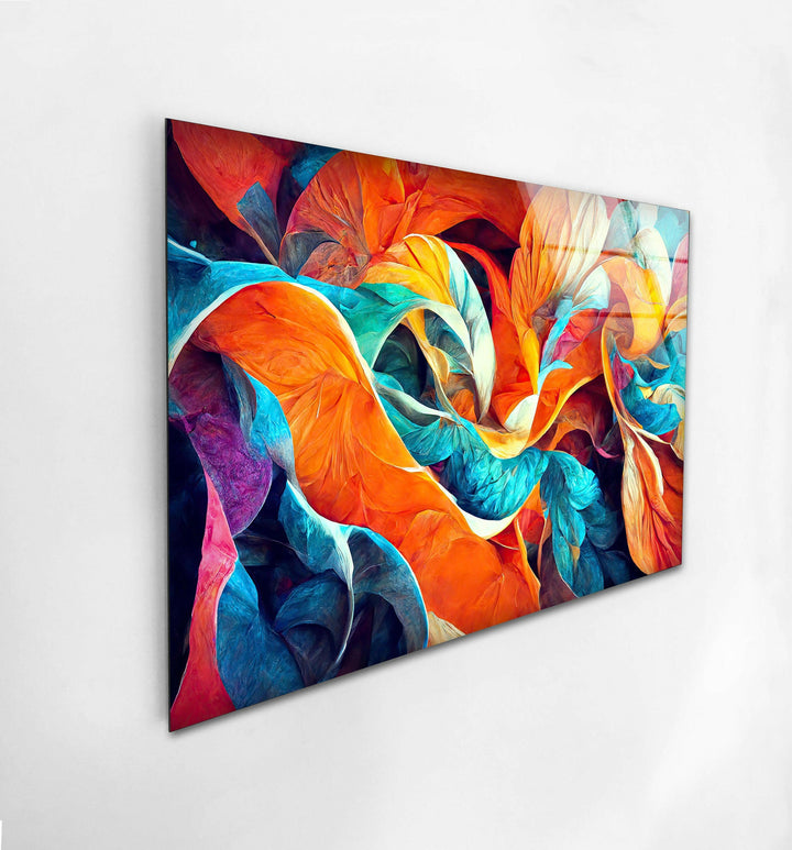 Vivid Orange Flower Glass Wall Art custom glass photo prints, large glass prints