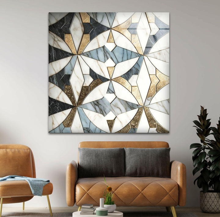 White & Brown Marble Glass Wall Art picture on glass wall art, photos printed on glass