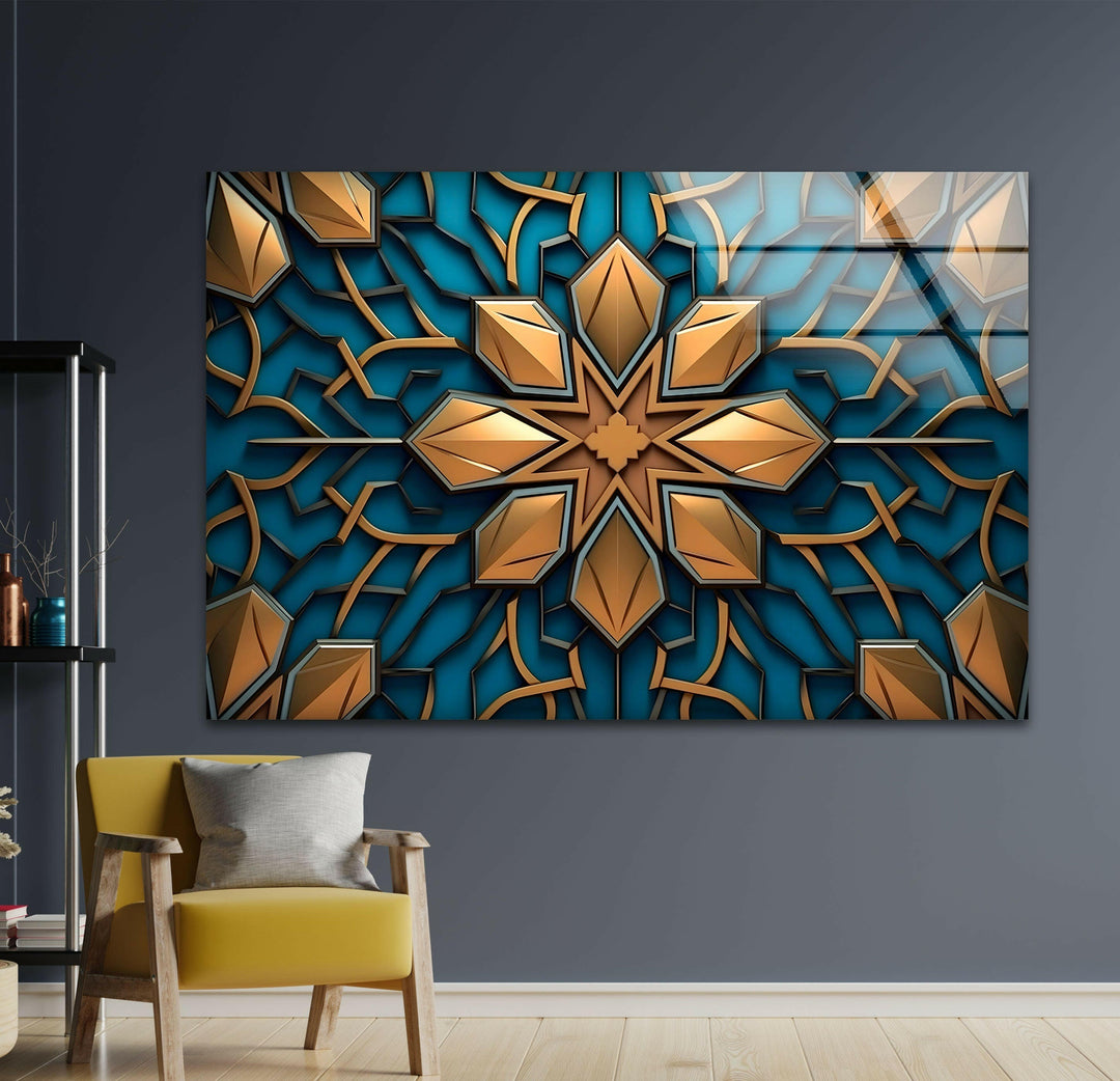 Mandala Design Glass Wall Art custom glass pictures, glass art prints