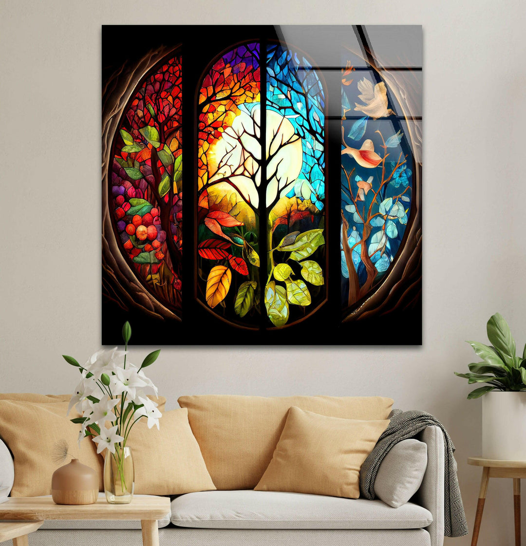 Luminous Stained Glass Wall Art glass pictures for Wall, glass prints wall art