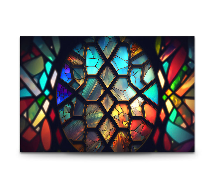 Stained Brightly Colored Glass Wall Art print picture on glass, Tempered Glass Wall Art