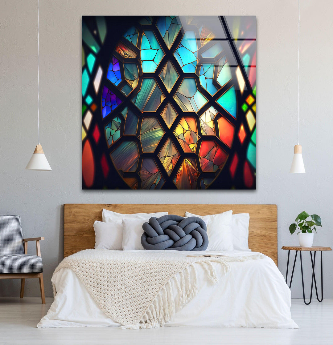 Stained Brightly Colored Glass Wall Art stained glass wall art, stained glass wall decor