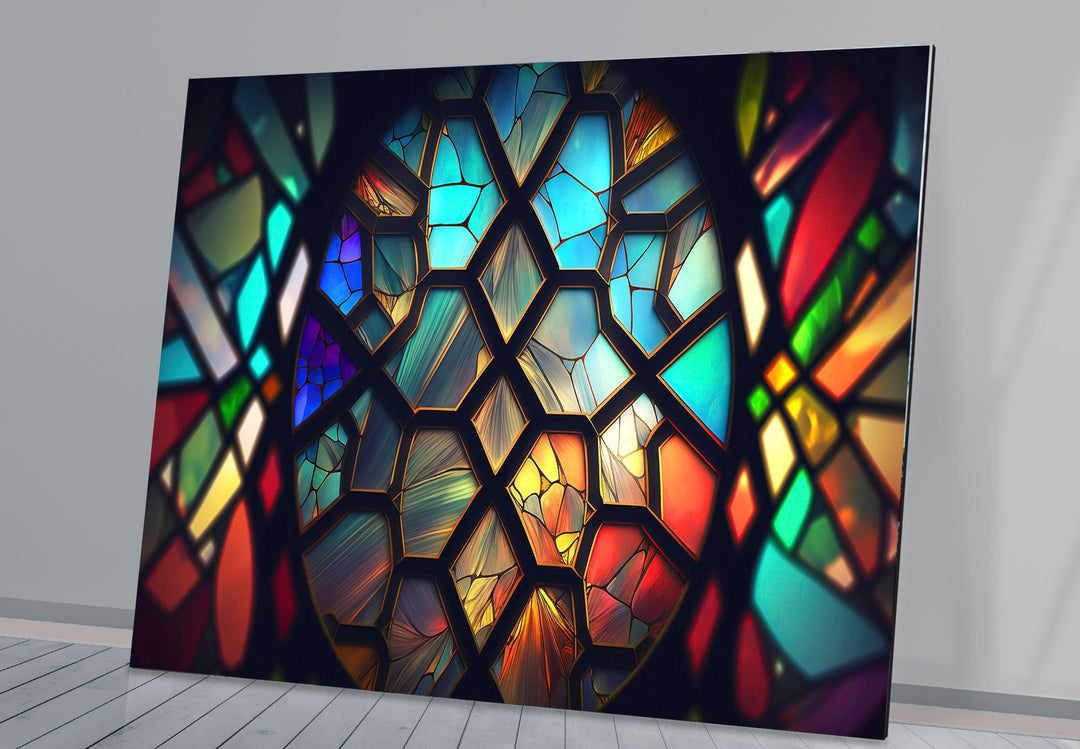 Stained Brightly Colored Glass Wall Art large glass photo prints, glass wall photos