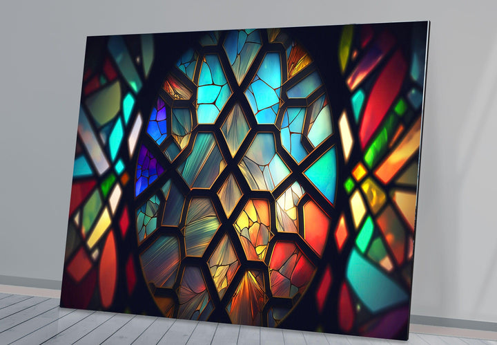 Stained Brightly Colored Glass Wall Art large glass photo prints, glass wall photos