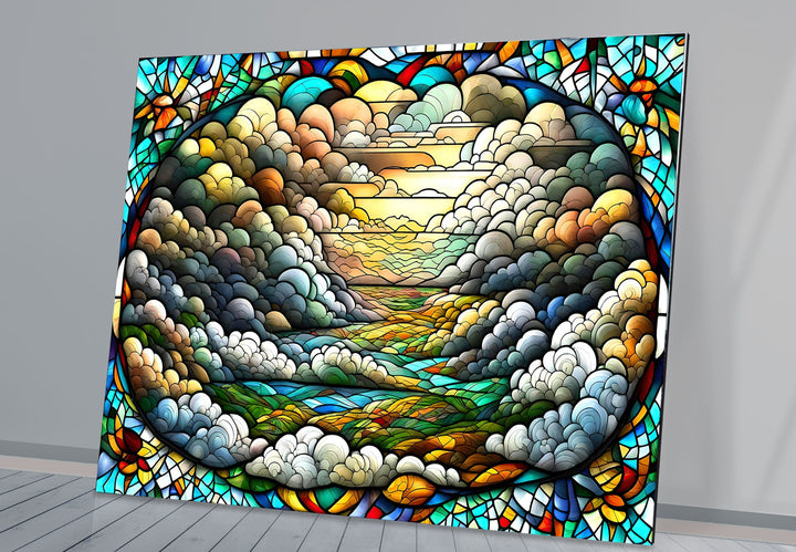 Illustration In Stained Glass Wall Art Glass Printing Wall Art, Print photos on glass
