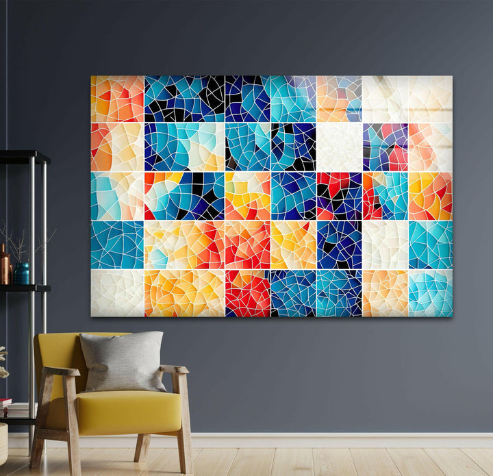 Mosaic of Different Colors Glass Wall Art art glass wall art, glass wall art pictures