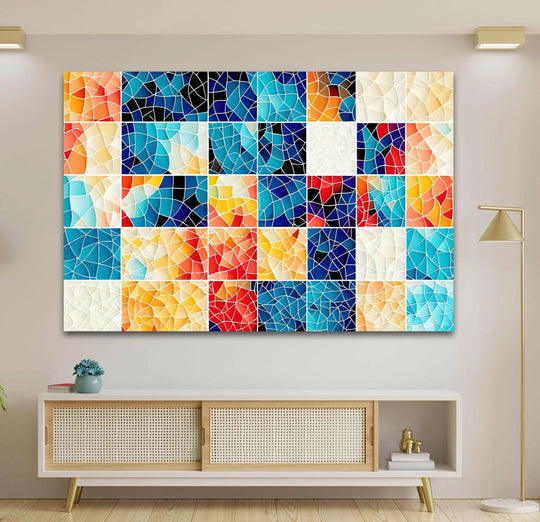 Mosaic of Different Colors Glass Wall Art stained glass wall art, stained glass wall decor