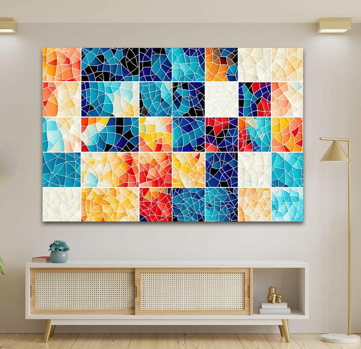 Mosaic of Different Colors Glass Wall Art stained glass wall art, stained glass wall decor