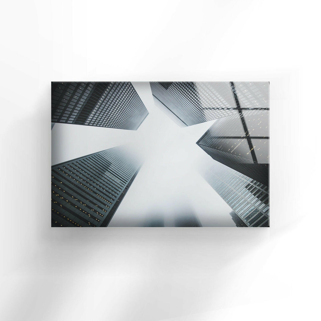 Buildings Abstract Glass Wall Art, custom glass photo prints, large glass prints