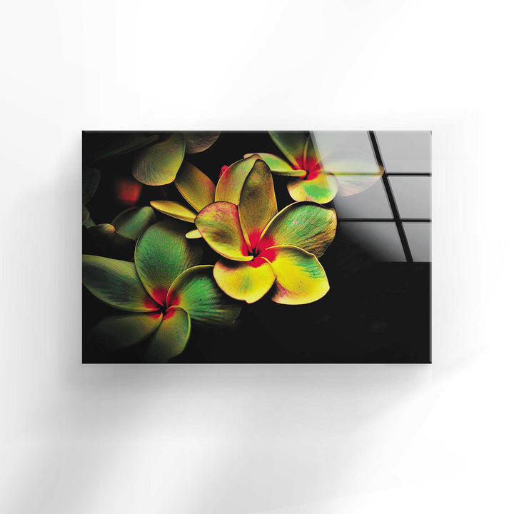 Vivid Color Yellow Flower Glass Wall Art, custom glass photo prints, large glass prints
