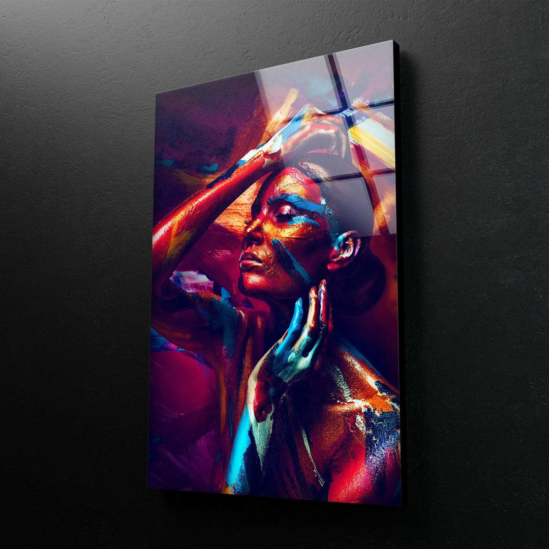 Woman Modern Fractal Cool Wall Art & Glass Wall Decor