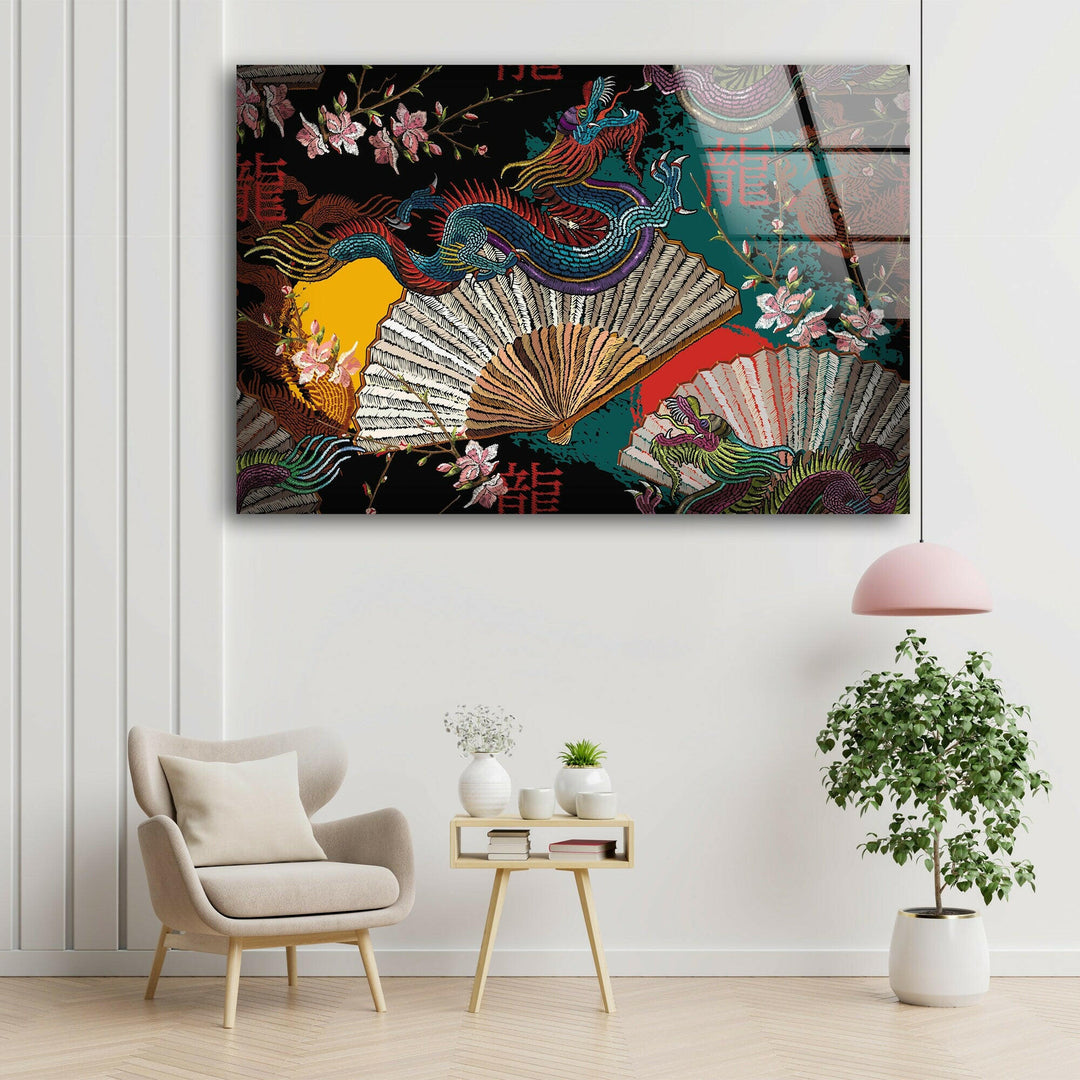 Chinesischer Drache, Glaswandkunst