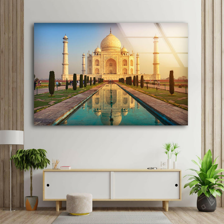 Taj Mahal in India Glass Wall Art, glass pictures for Wall, glass prints wall art