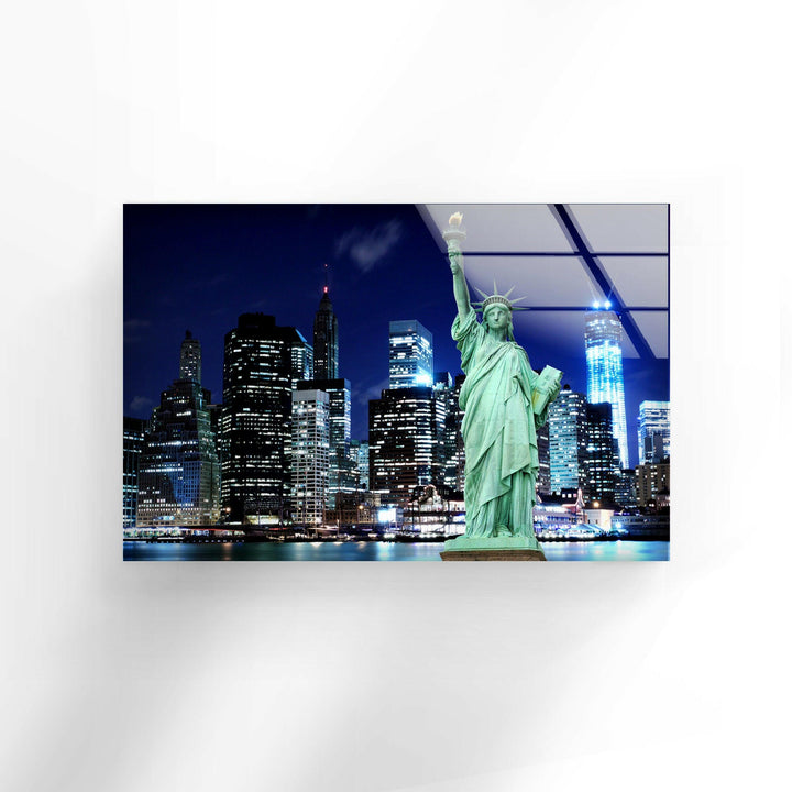 Statue of Liberty Glass Wall Art, glass image printing, glass prints from photos