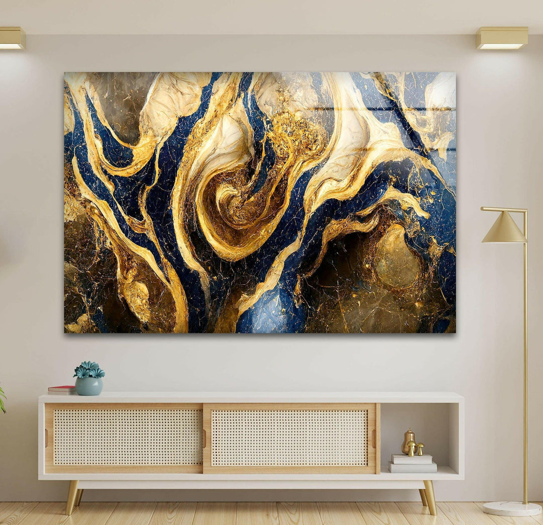 Gold Marble Abstract Glass Wall Art - Elevate your home decor with stunning Glass Wall Art. Our tempered glass wall art features vibrant colors, modern designs, and custom options. Perfect for living rooms, kitchens, and more. Discover the beauty of glass paintings and wall pictures today. Free shipping and secure packaging included.